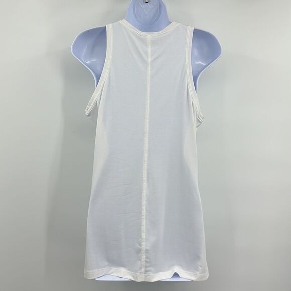 Athleta White Tank with Twist Detail Sz M‎ - Picture 4 of 7